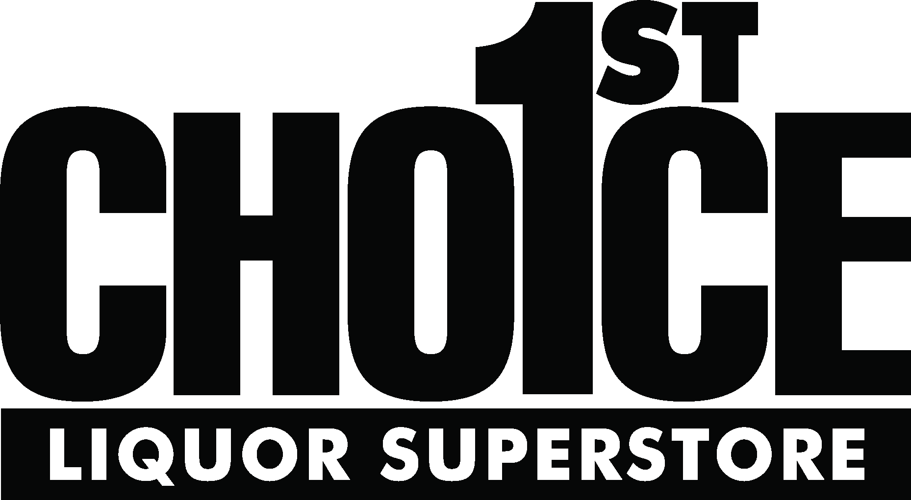 1st Choice Liquor Superstore Black Logo Vector Logo